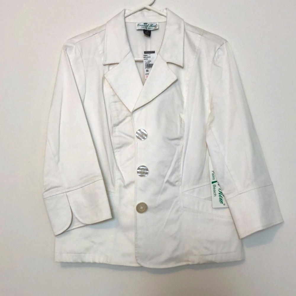 Coconut Row Palm Beach white jacket